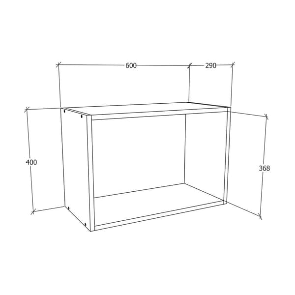 Esilo kjøkken overskap 60 cm 1 dør hvit.