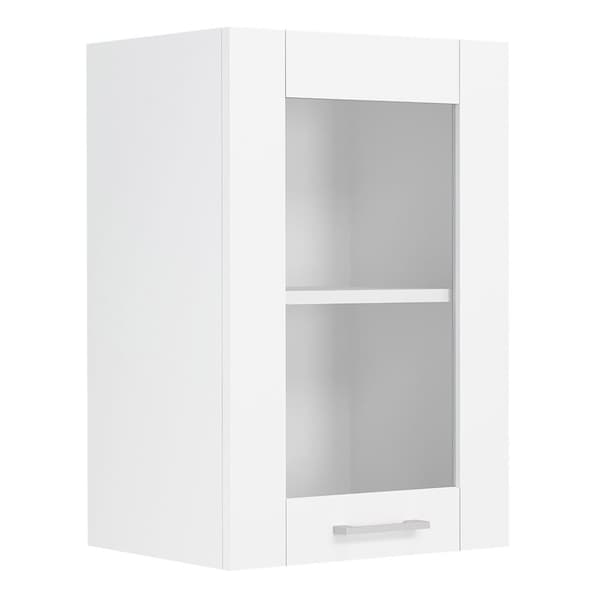 Colura kjøkken overskap 40 cm 1 glassdør hvit.