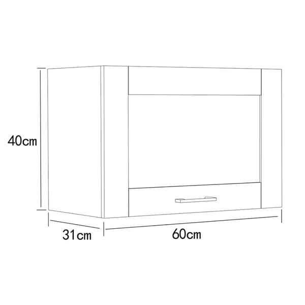 Colura kjøkken overskap til emhætte 60 cm 1 dør hvit.