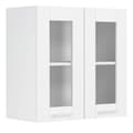 Miniatyrbilde 1 av 4: Colura kjøkken overskap 80 cm 2 glassdører hvit.