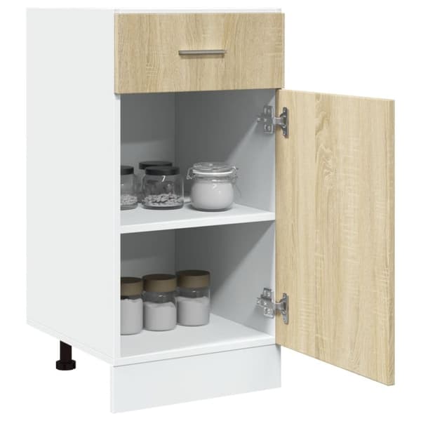 vidaXL køkkenskab m. skuffe 40x46x81,5 cm konstrueret træ sonoma-eg