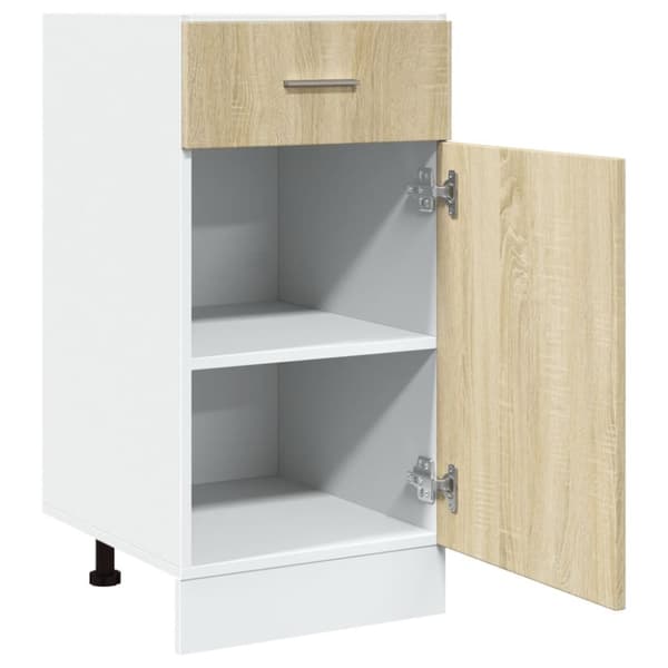 vidaXL køkkenskab m. skuffe 40x46x81,5 cm konstrueret træ sonoma-eg