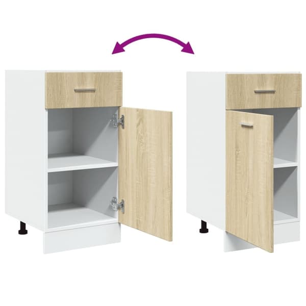 vidaXL køkkenskab m. skuffe 40x46x81,5 cm konstrueret træ sonoma-eg