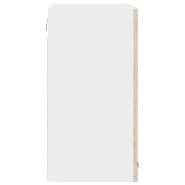 vidaXL vægskab med glaslåger 80x31x60 cm spånplade sonoma-eg