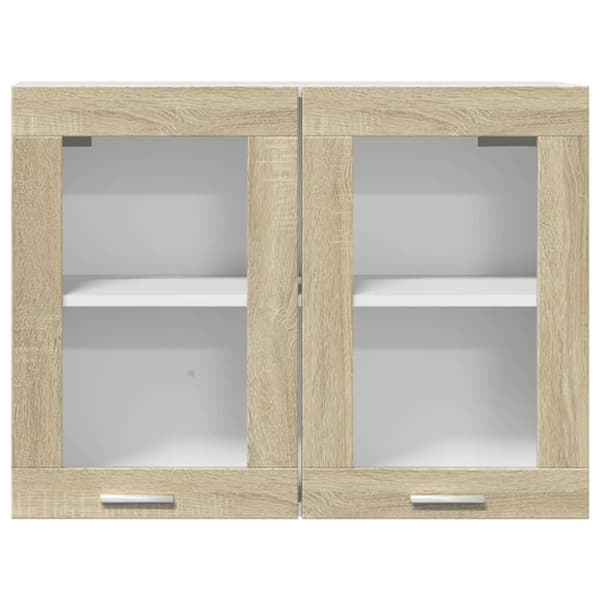 vidaXL Hengende skap "Lyon" glass sonoma eik 80x31x60 cm sponplate