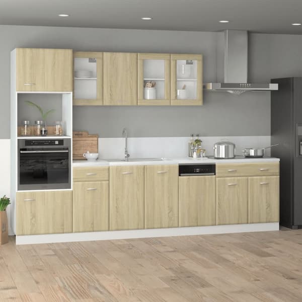 vidaXL Oppvaskmaskinspanel "Lyon" sonoma eik 45x3x67 cm sponplate