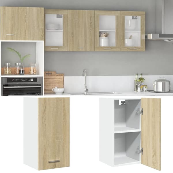 vidaXL vægskab 29,5x31x60 cm konstrueret træ sonoma-eg