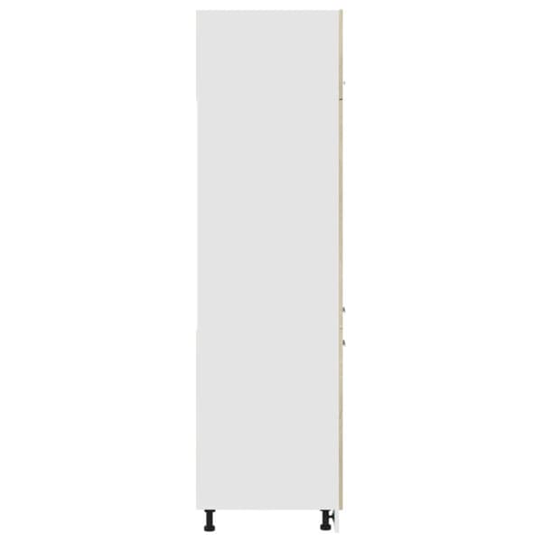 vidaXL indbygningsskab til køl 60x57x207 cm konstrueret træ sonoma-eg