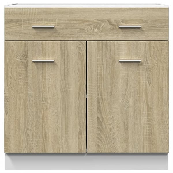 vidaXL skuffeunderskab 80x46x81,5 cm spånplade sonoma-eg