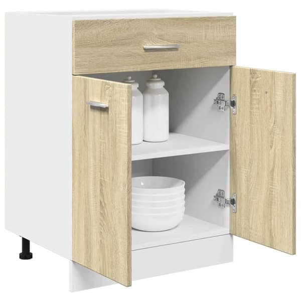 vidaXL Underskåp med låda sonoma-ek 60x46x81,5 cm konstruerat trä
