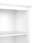 Pikkukuva 7 / 9: Vitriinikaappi valkoinen MDF-levy 75 x 38 x 181 cm kahdella lasiovella viidellä hyllyllä perinteinen