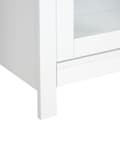 Pikkukuva 9 / 9: Vitriinikaappi valkoinen MDF-levy 75 x 38 x 181 cm kahdella lasiovella viidellä hyllyllä perinteinen