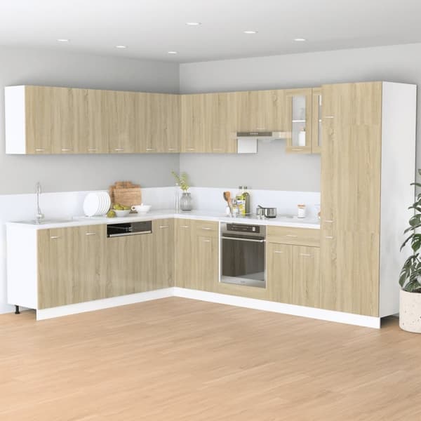 vidaXL Uunikaappi Sonoma-tammi 60x46x81,5 cm lastulevy
