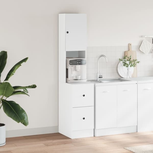 vidaXL køkkenskab 35x50x180 cm konstrueret træ hvid
