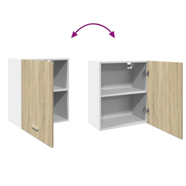 vidaXL vægskab 50x31x60 cm konstrueret træ sonoma-eg