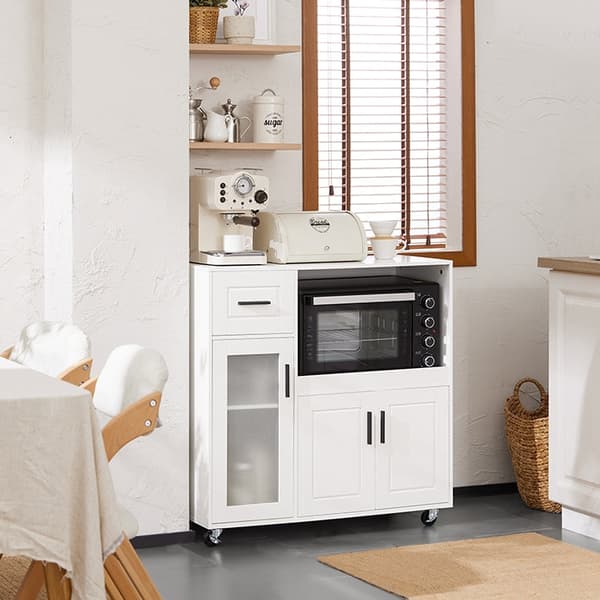 Rootz Mikrovågsugn Köksskåp - Förvaringsskåp - Pantry Organizer - MDF - Justerbar hylla - 88,5 cm x 89 cm x 40 cm
