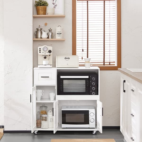 Rootz Mikrovågsugn Köksskåp - Förvaringsskåp - Pantry Organizer - MDF - Justerbar hylla - 88,5 cm x 89 cm x 40 cm