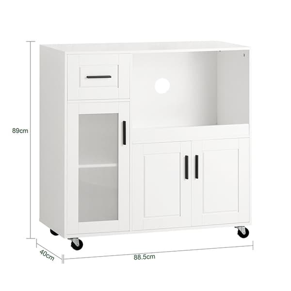 Rootz Mikrovågsugn Köksskåp - Förvaringsskåp - Pantry Organizer - MDF - Justerbar hylla - 88,5 cm x 89 cm x 40 cm