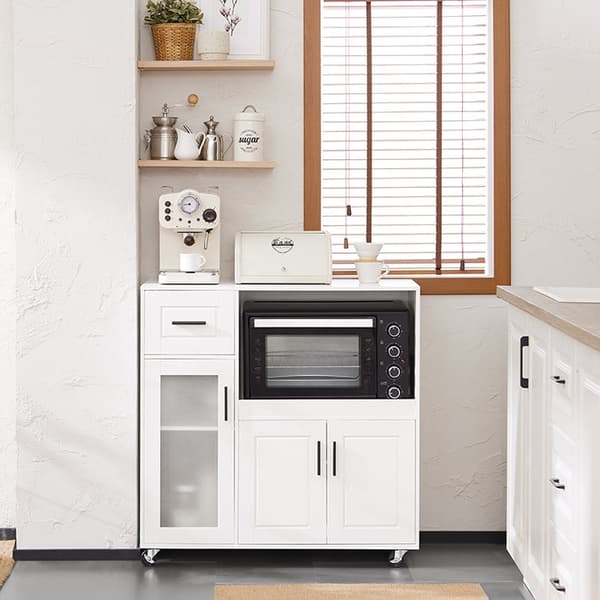 Rootz Mikrovågsugn Köksskåp - Förvaringsskåp - Pantry Organizer - MDF - Justerbar hylla - 88,5 cm x 89 cm x 40 cm