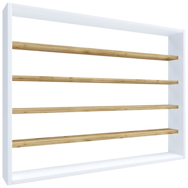 Esaldi kjøkken hyller 80 cm 5 hyller hvit, eik dekor.
