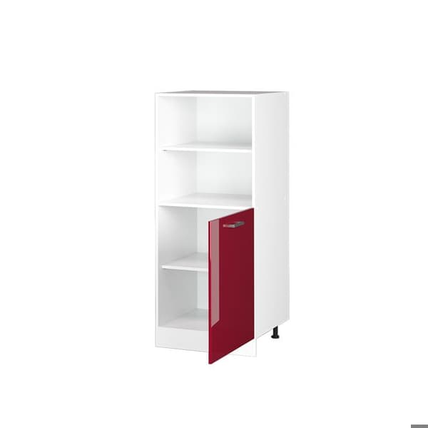 Möbel för ugn R-Line, 60 cm, Bourgogne hög glans, Vit, Vicco