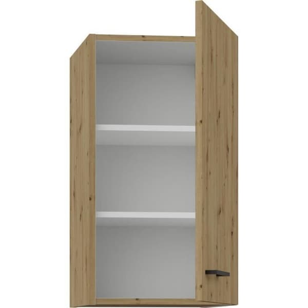 Högskåp - MODENA - 40 cm - Hantverksek och mattsvart - CUISINIER