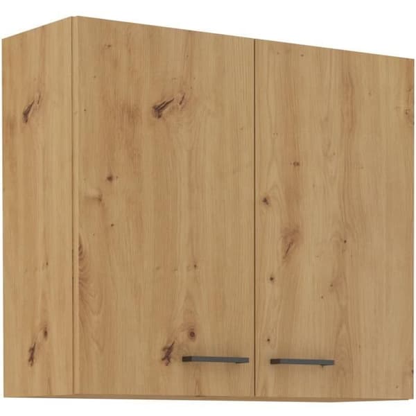 Hög enhet - MODENA - 80 cm - Artisan ek och matt svart - CUISINIER