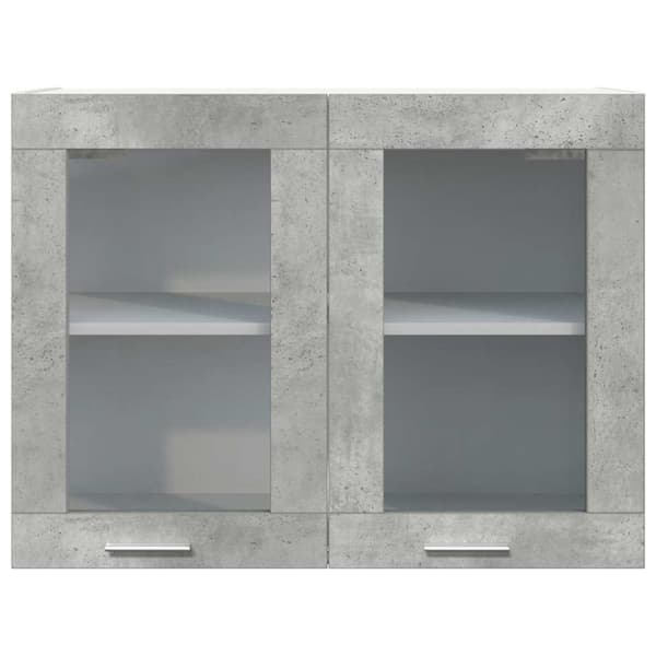 vidaXL Hengende skap "Lyon" glass betonggrå 80x31x60 cm
