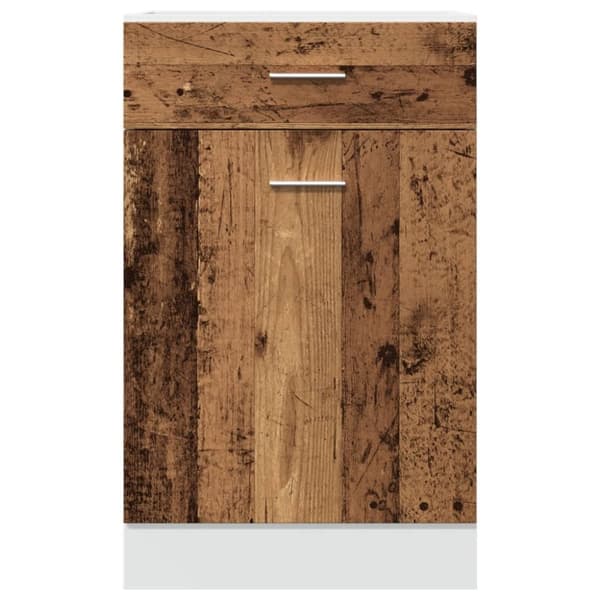 vidaXL Bunnskap med skuff "Lyon" gammelt tre 50x46x81,5 cm