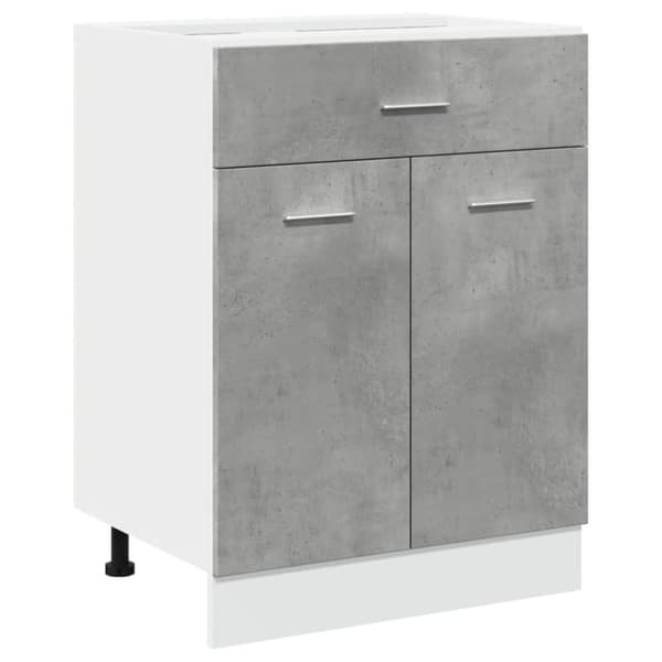 vidaXL Alalipastokaappi "Lyon" betoninharmaa 60x46x81,5 cm lastulevy