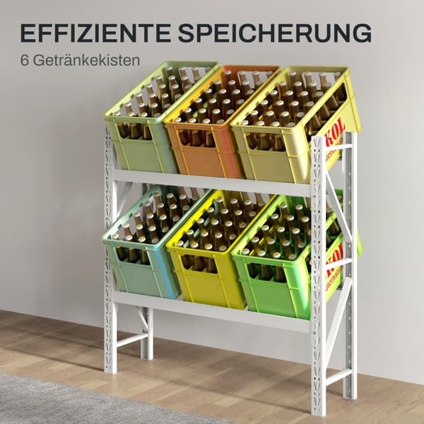 Rootz Beverage Crate Organizer - Juomalaatikon teline - Juomien säilytysteline - Säästää tilaa - Tukeva teräs - 110cm x 30cm x 110cm