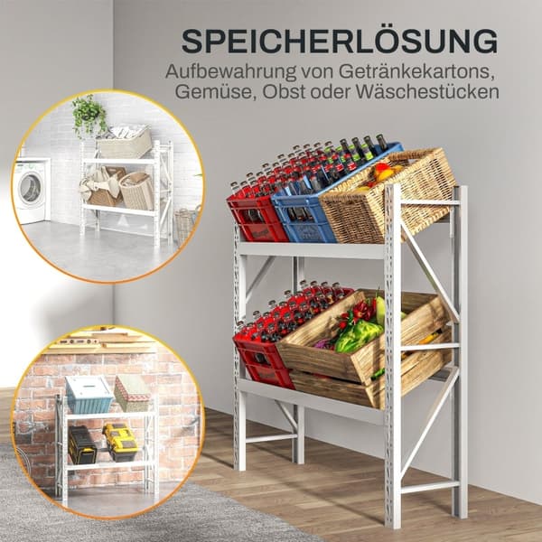 Rootz Beverage Crate Organizer - Juomalaatikon teline - Juomien säilytysteline - Säästää tilaa - Tukeva teräs - 110cm x 30cm x 110cm