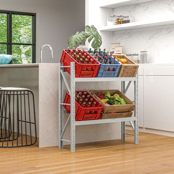 Rootz Beverage Crate Organizer - Juomalaatikon teline - Juomien säilytysteline - Säästää tilaa - Tukeva teräs - 110cm x 30cm x 110cm