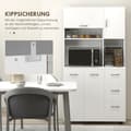 Miniatyrbillede 7 af 10: Rootz Køkkenskab - Pantry Skab - Opbevaring Organizer - MDF Konstruktion - Hvid - 89cm x 39,5cm x 168cm