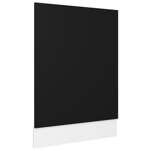 Front för diskmaskin svart 45x3x67 cm konstruerat trä