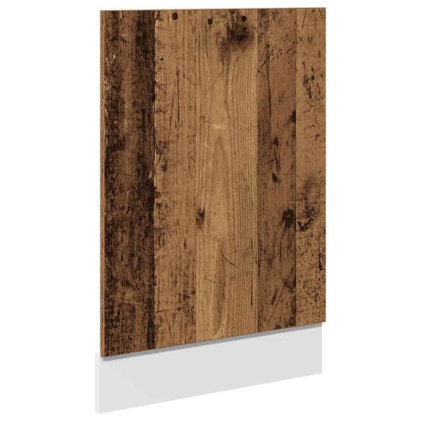 Front för diskmaskin åldrat trä 45x3x67 cm konstruerat trä