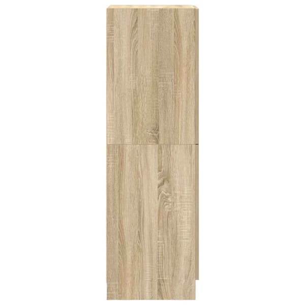 vidaXL køkkenskab 38x41,5x131,5 cm konstrueret træ røget egetræsfarve