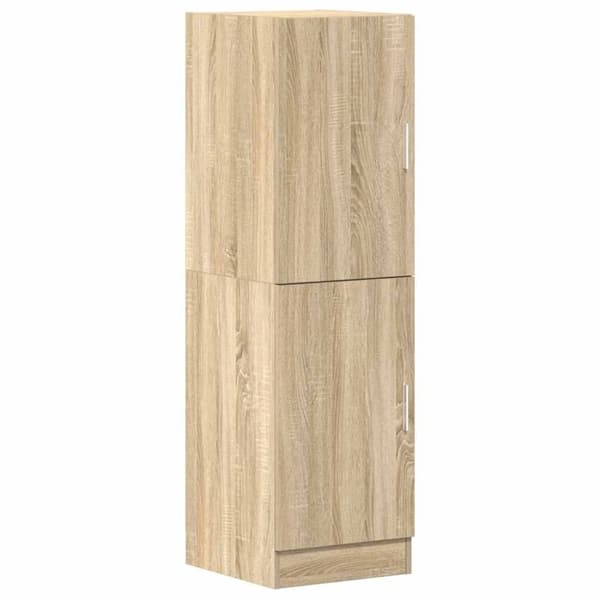 vidaXL køkkenskab 38x41,5x131,5 cm konstrueret træ røget egetræsfarve