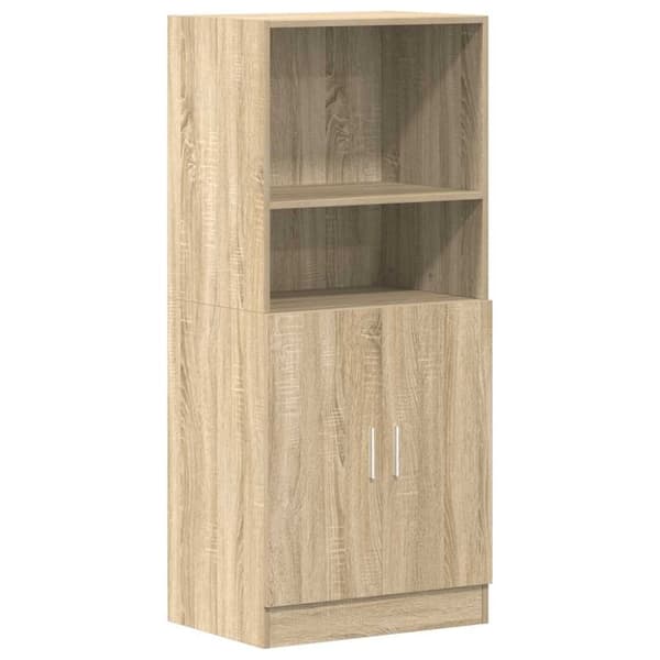 vidaXL Kjøkkenskap sonoma eik 57x41,5x131,5 cm konstruert tre