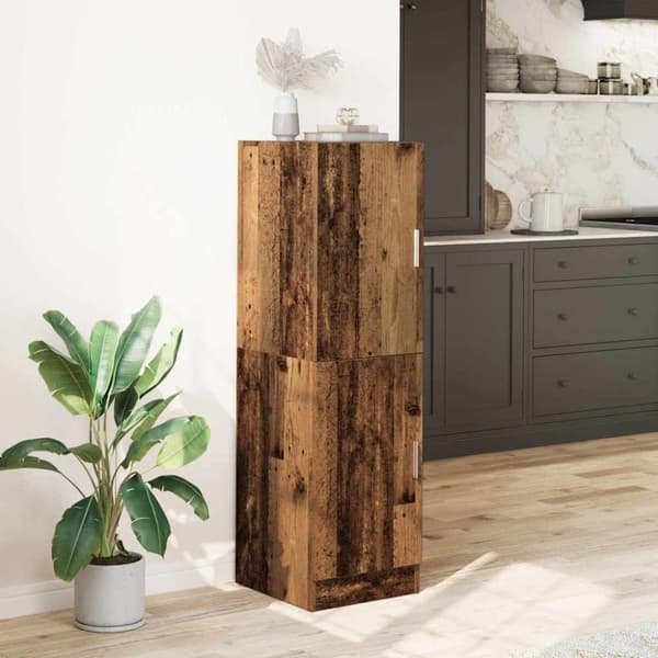 vidaXL keittiökaappi vanha puu 38x41,5x131,5 cm tekninen puu