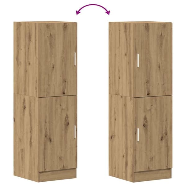 vidaXL køkkenskab 38x41,5x131,5 cm konstrueret træ kunsteg