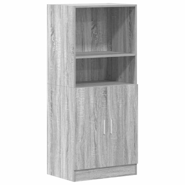 vidaXL køkkenskab 57x41,5x131,5 cm konstrueret træ grå sonoma-eg