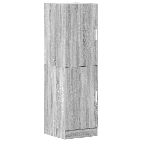 vidaXL Keittiön kaappi harmaa Sonoma 38x41,5x131,5 cm tekninen puu