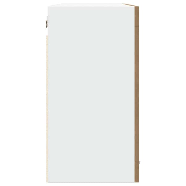 vidaXL væghængt glasskab 80x31x60 cm konstrueret træ kunsteg