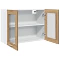 Miniatyrbillede 8 af 11: vidaXL væghængt glasskab 80x31x60 cm konstrueret træ kunsteg