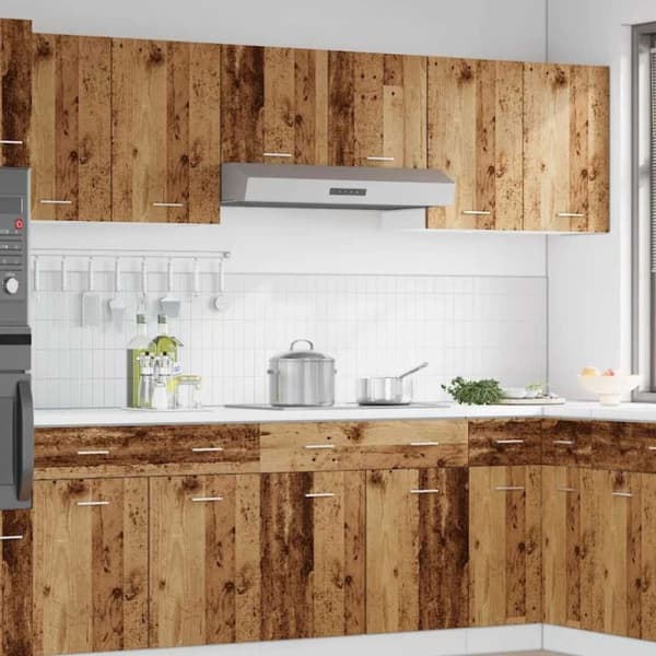 vidaXL væghængt 40x31x60 cm konstrueret træ antikt trælook