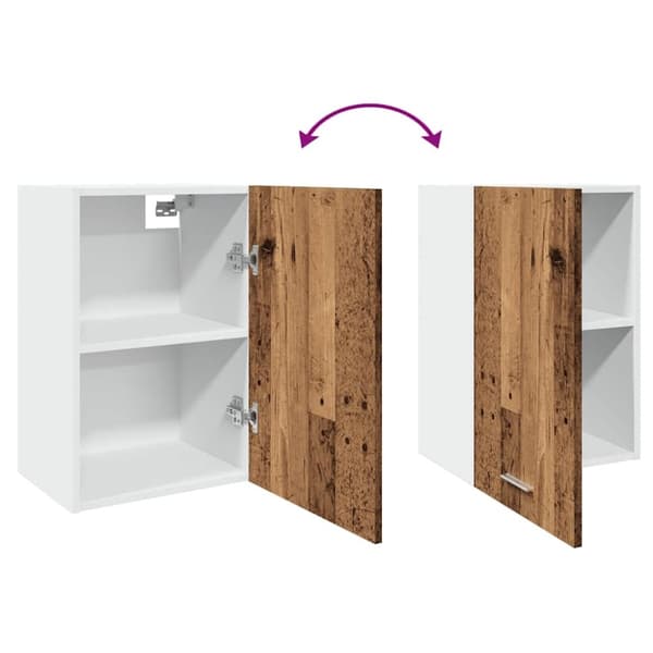 vidaXL væghængt 40x31x60 cm konstrueret træ antikt trælook