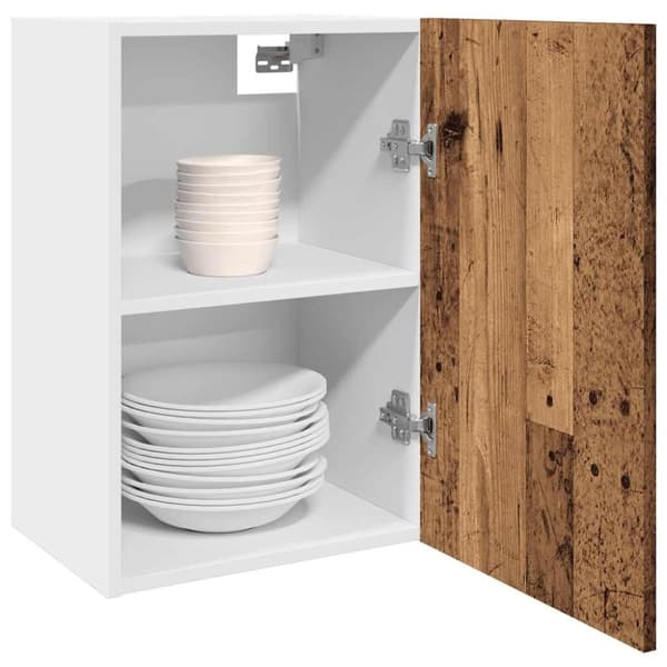vidaXL væghængt 40x31x60 cm konstrueret træ antikt trælook