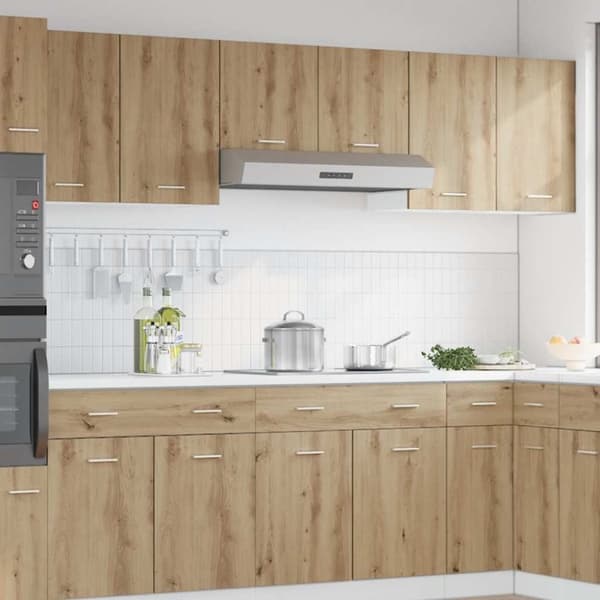vidaXL Vegghengt skap "Lyon" artisan eik 50x31x60 cm konstruert tre