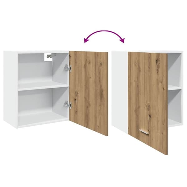 vidaXL Vegghengt skap "Lyon" artisan eik 50x31x60 cm konstruert tre